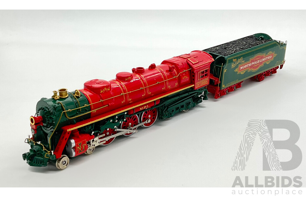 Franklin Mint Precision Models HO Scale North Pole Limited Train and Coal Cart
