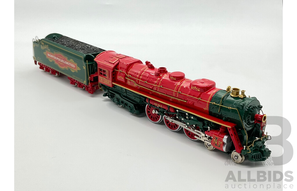 Franklin Mint Precision Models HO Scale North Pole Limited Train and Coal Cart