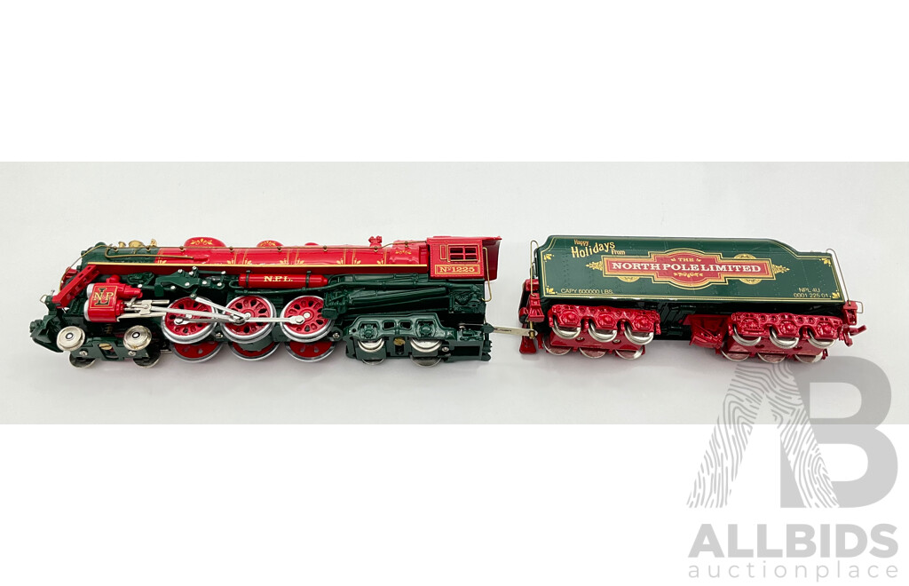 Franklin Mint Precision Models HO Scale North Pole Limited Train and Coal Cart