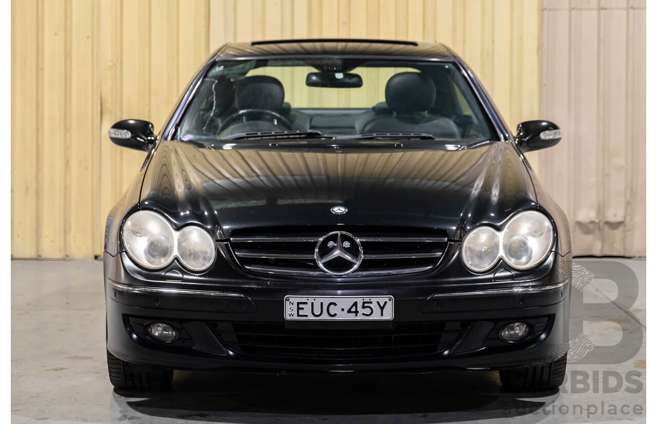3/2006 Mercedes Benz CLK500 Avantgarde C209 MY06 2d Coupe Obsidian Black V8 5.0L