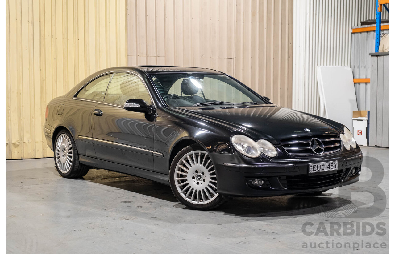 3/2006 Mercedes Benz CLK500 Avantgarde C209 MY06 2d Coupe Obsidian Black V8 5.0L