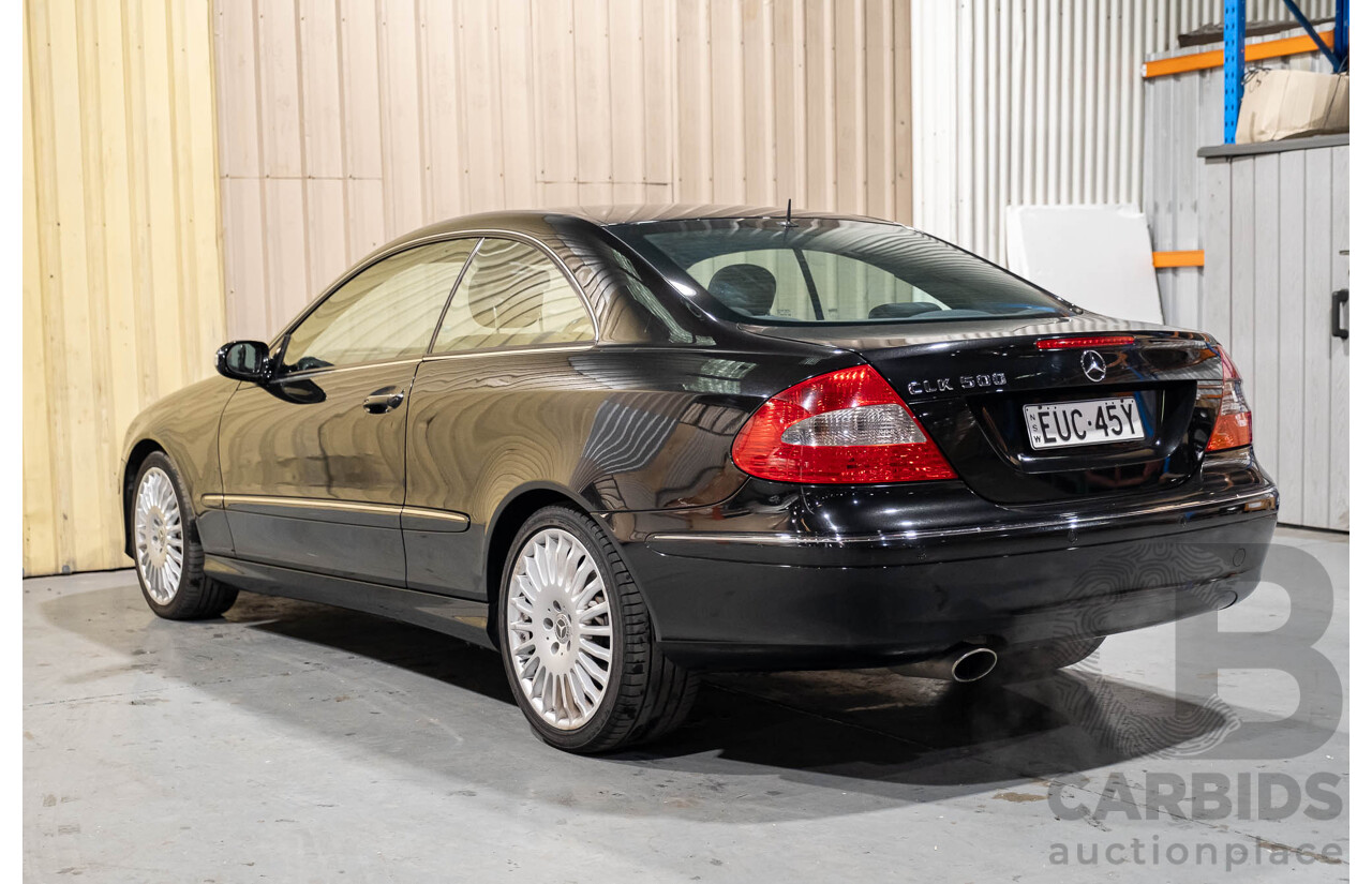 3/2006 Mercedes Benz CLK500 Avantgarde C209 MY06 2d Coupe Obsidian Black V8 5.0L
