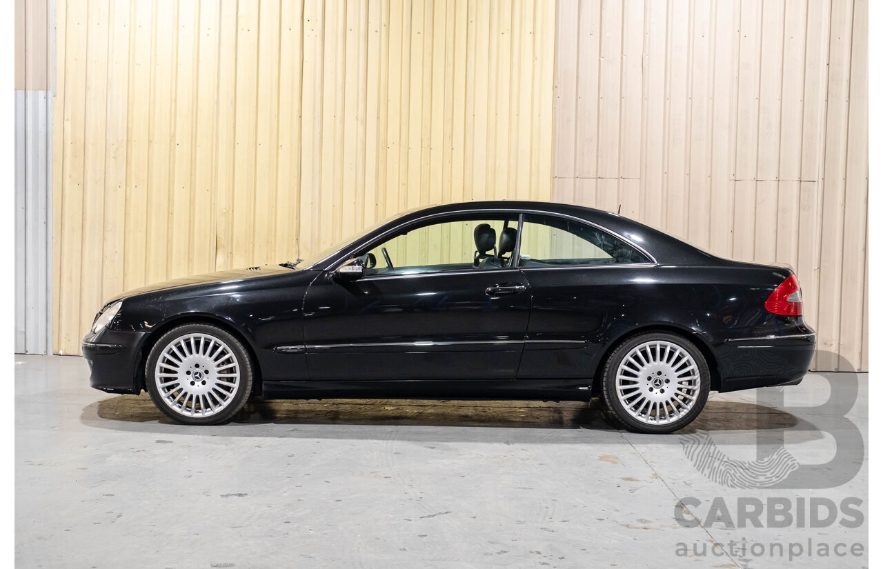 3/2006 Mercedes Benz CLK500 Avantgarde C209 MY06 2d Coupe Obsidian Black V8 5.0L