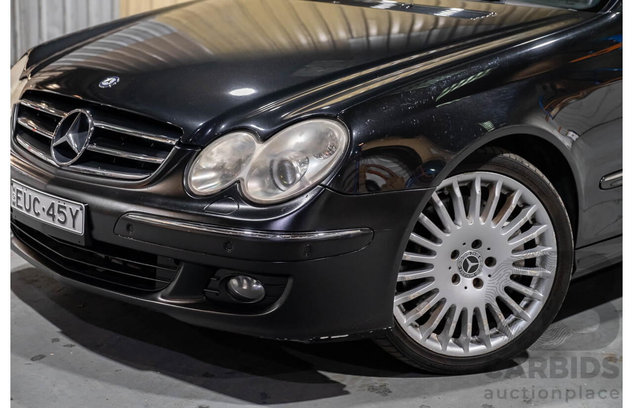 3/2006 Mercedes Benz CLK500 Avantgarde C209 MY06 2d Coupe Obsidian Black V8 5.0L