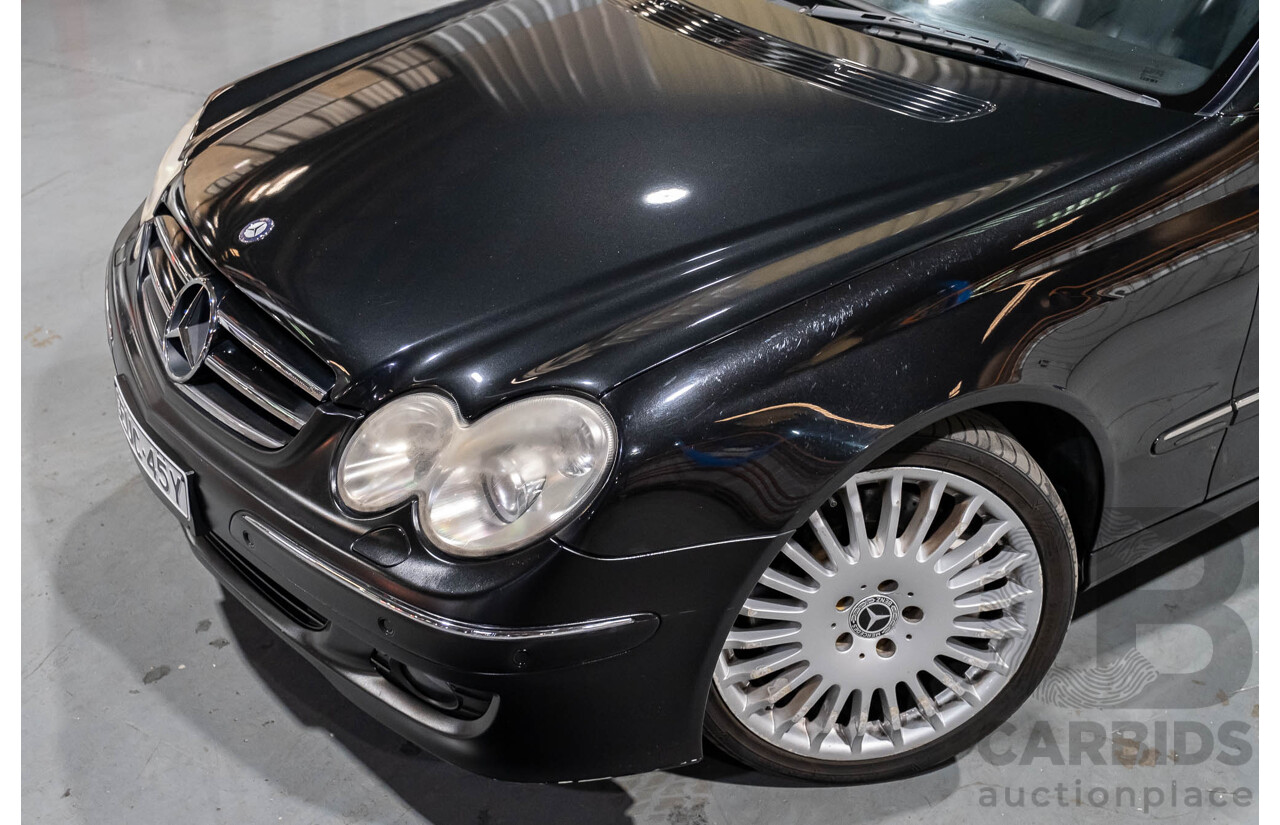 3/2006 Mercedes Benz CLK500 Avantgarde C209 MY06 2d Coupe Obsidian Black V8 5.0L