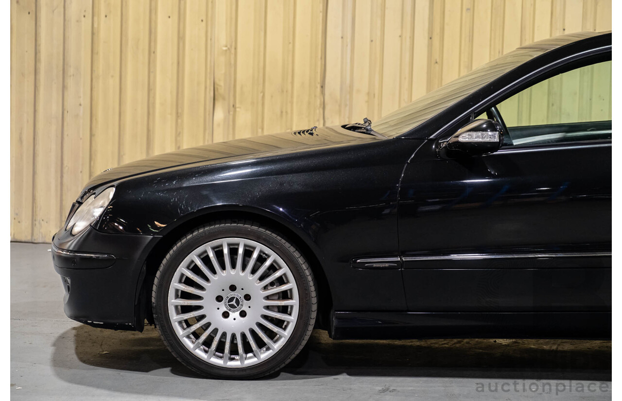 3/2006 Mercedes Benz CLK500 Avantgarde C209 MY06 2d Coupe Obsidian Black V8 5.0L