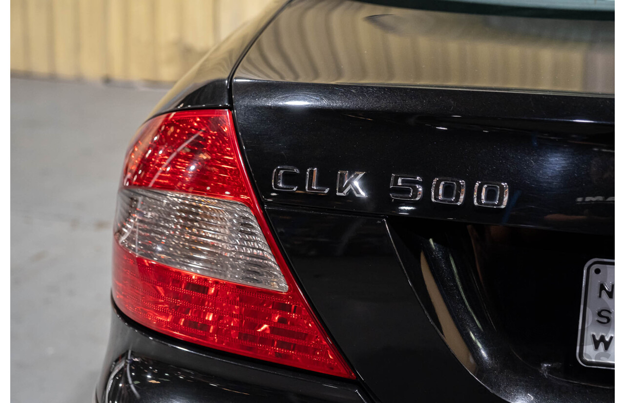 3/2006 Mercedes Benz CLK500 Avantgarde C209 MY06 2d Coupe Obsidian Black V8 5.0L