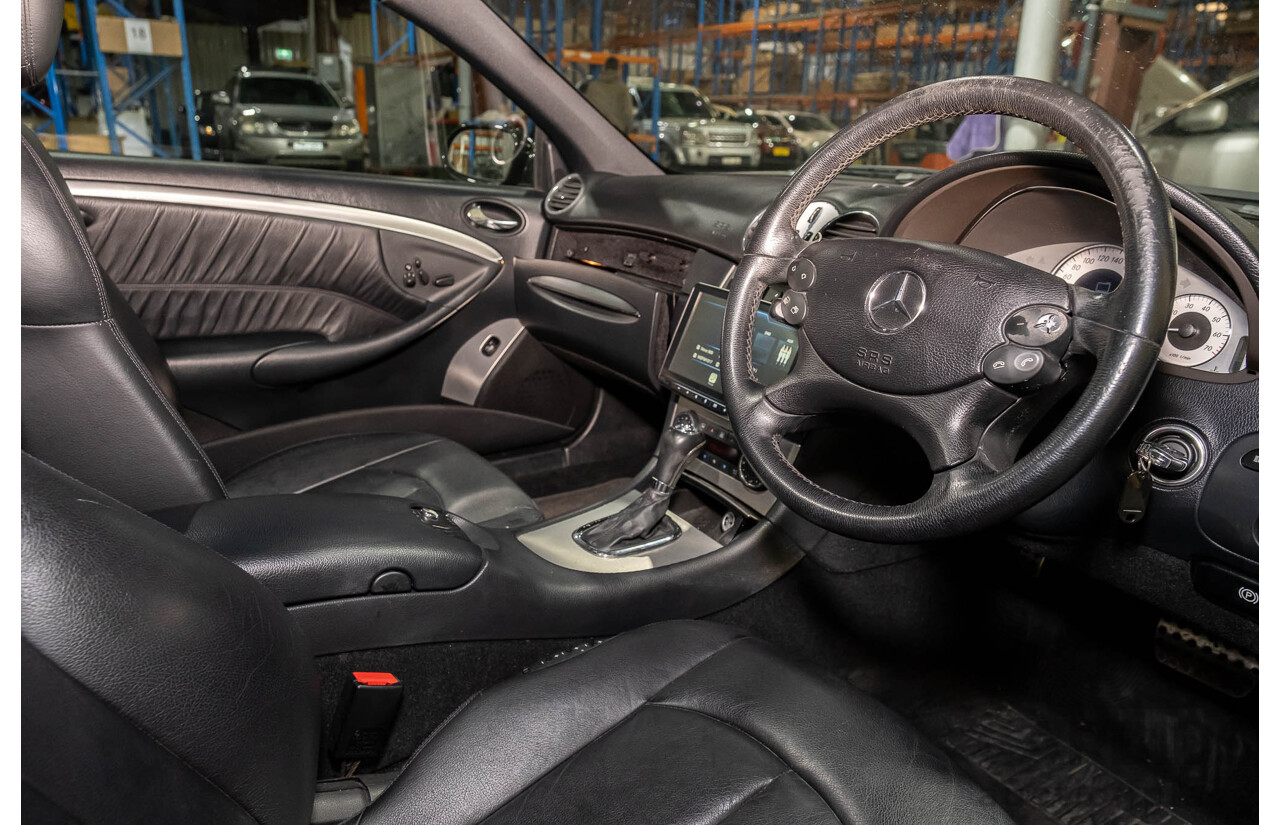 3/2006 Mercedes Benz CLK500 Avantgarde C209 MY06 2d Coupe Obsidian Black V8 5.0L
