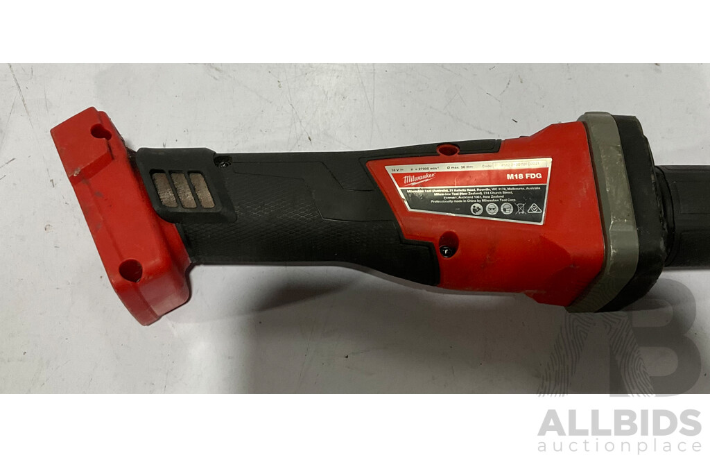 MILWAUKEE Heavy Duty Tool M18 FIW2F12  & M18 FDG - Skin Only - Lot of 2 - Estimated Total ORP $800.00