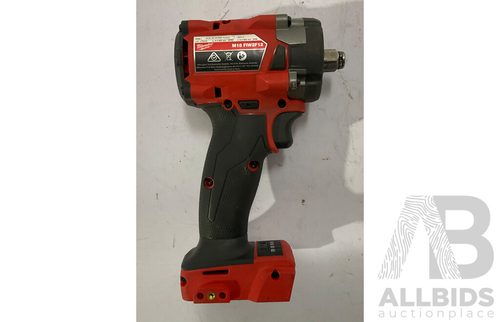 MILWAUKEE Heavy Duty Tool M18 FIW2F12  & M18 FDG - Skin Only - Lot of 2 - Estimated Total ORP $800.00