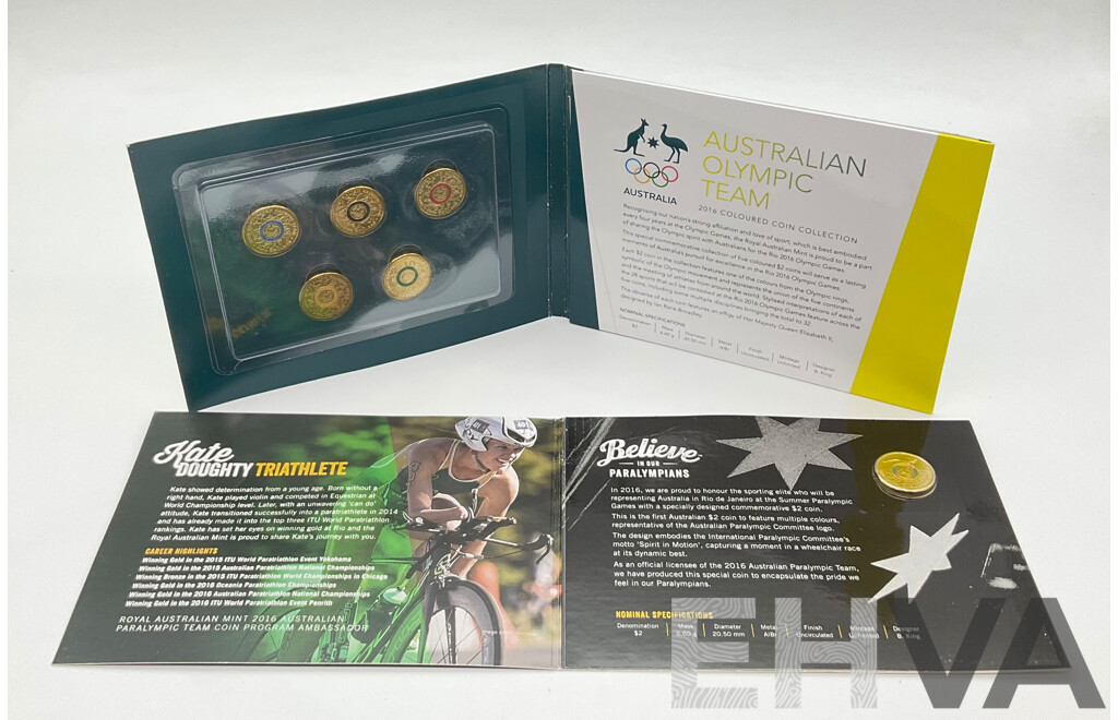 2016 Australian Olympic Team $2 coin collection