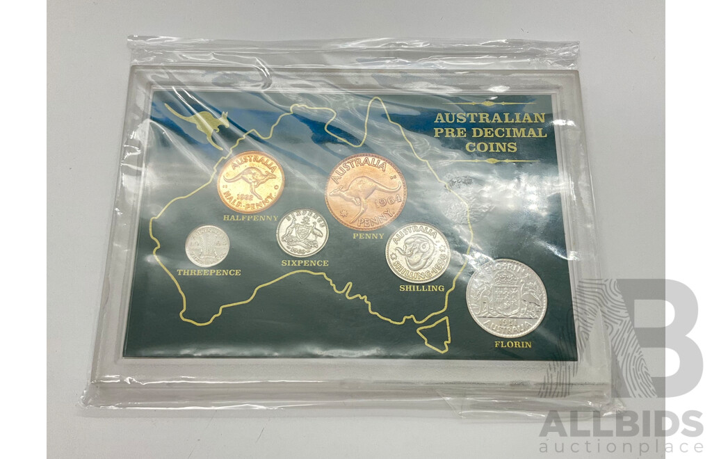 Set of s UNC Australian Pre Decimal coins.