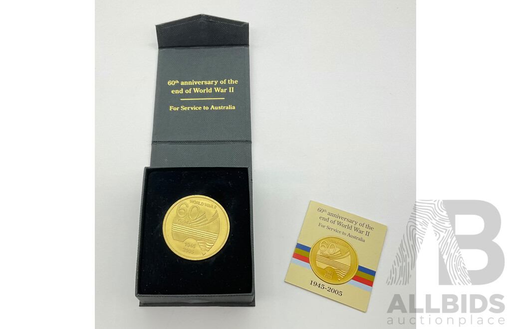 2005 60th Anniversary World War 2 medallion.