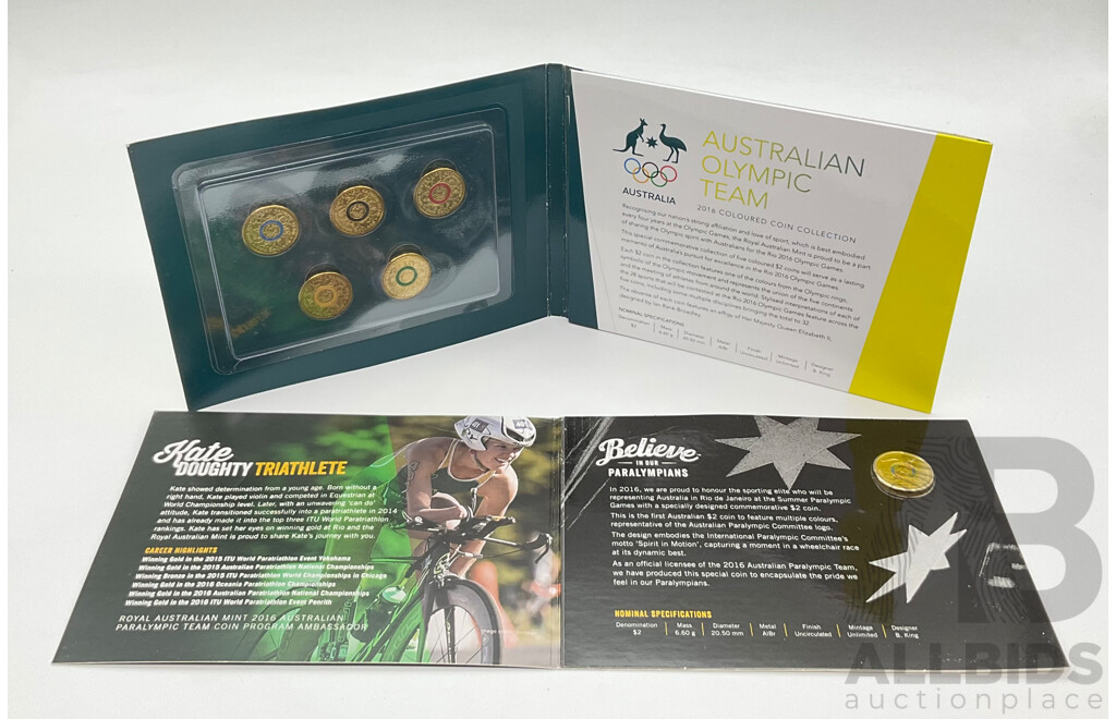 2016 Australian Olympic Team $2 coin collection