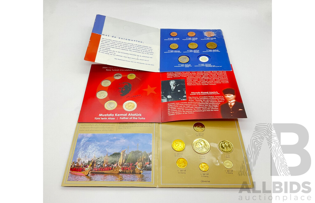 2001 Dutch, 2005 Turkey and 1983 Thai coin sets