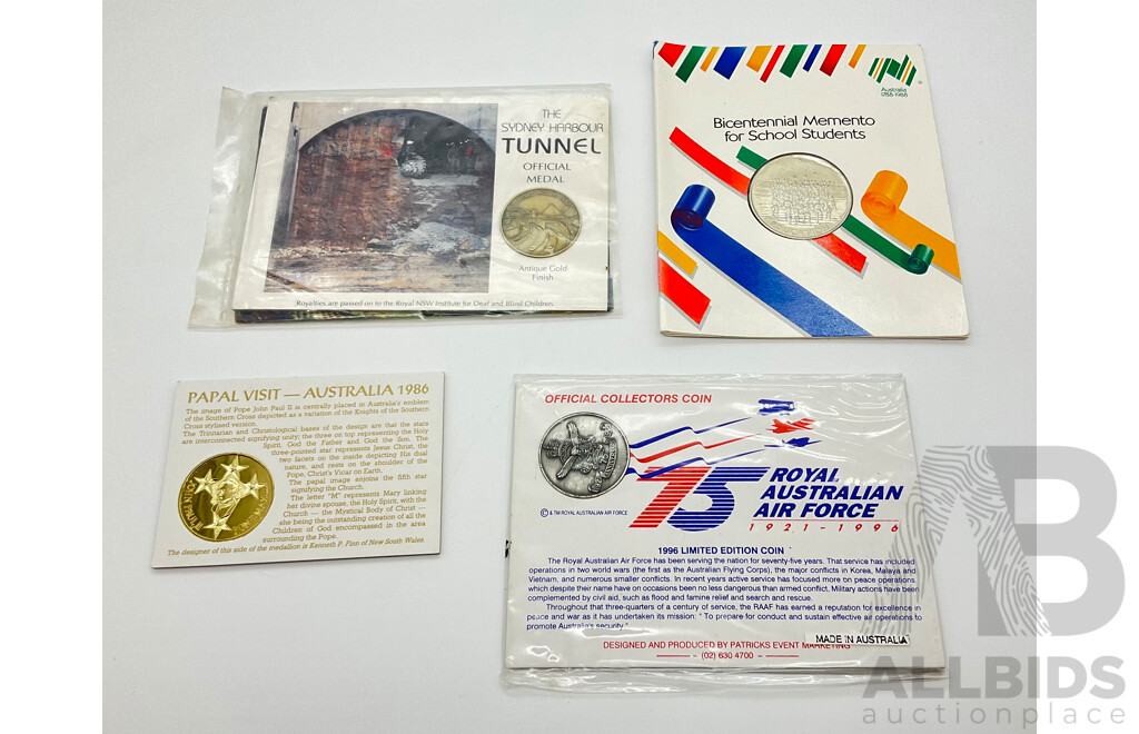 Four Australian Commemorative medals