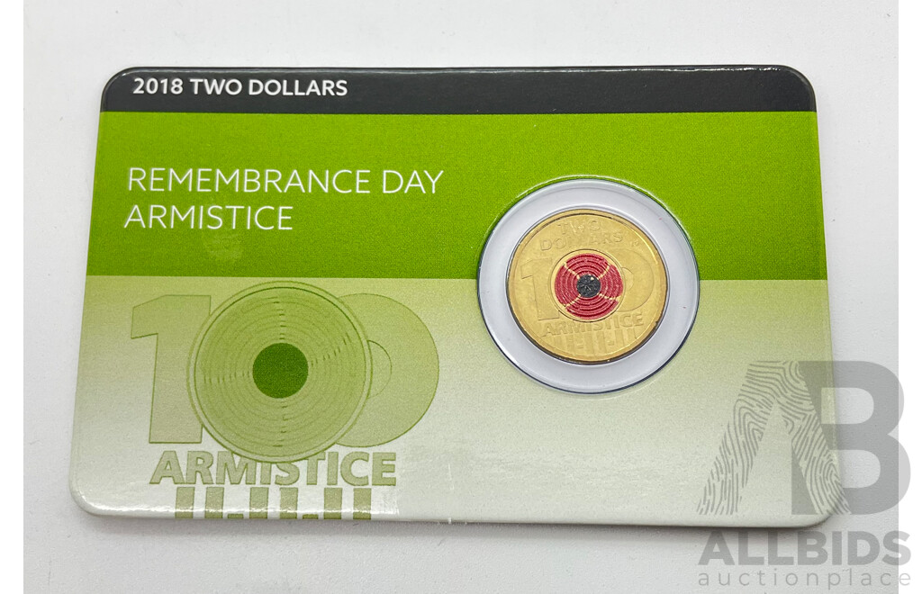 2018 Remembrance Day Armistice Poppy coin