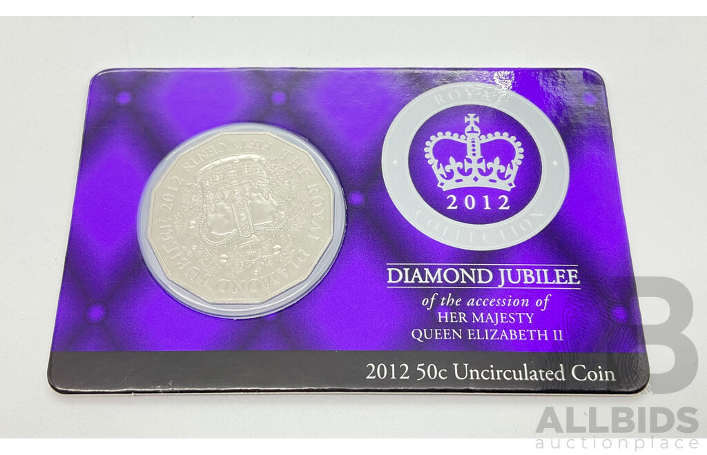 2012 RAM QE2 Diamond Jubilee 50c coin.