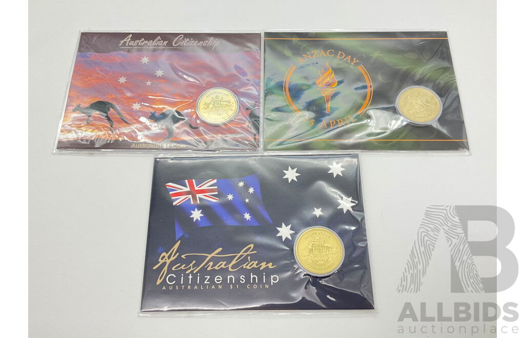 Perth Mint 2010, 2015, 2022 $1 Commemorative coins