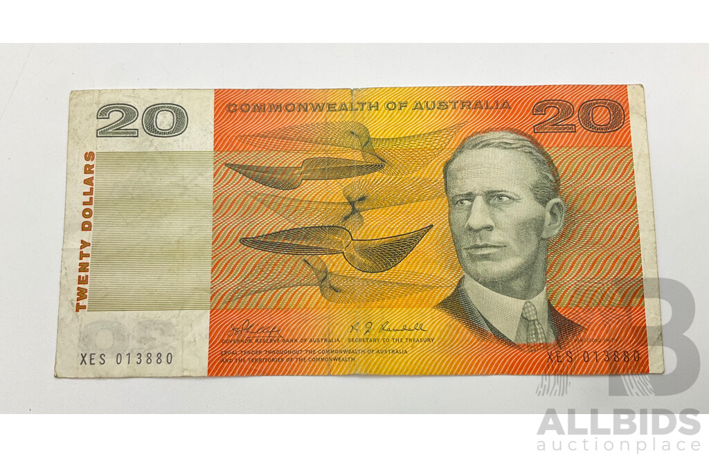 1968 Phillips Randall $20 note R403. XES 013880.
