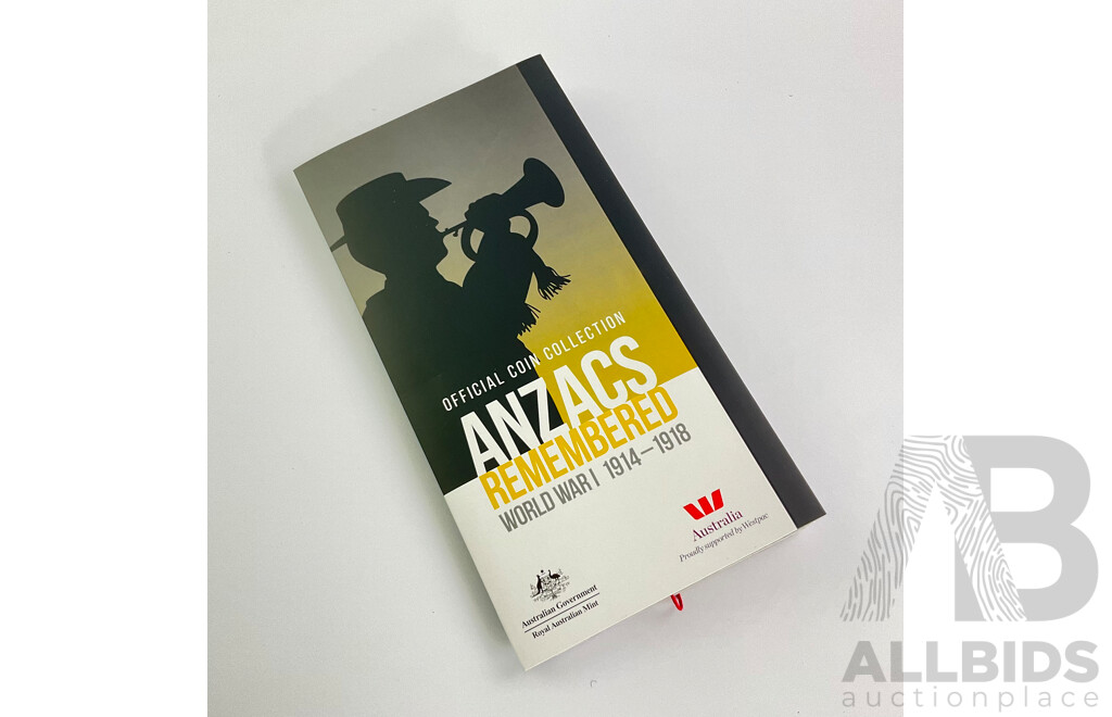 2014 ANZACS Remembered coin collection. 14 commemorative coins.
