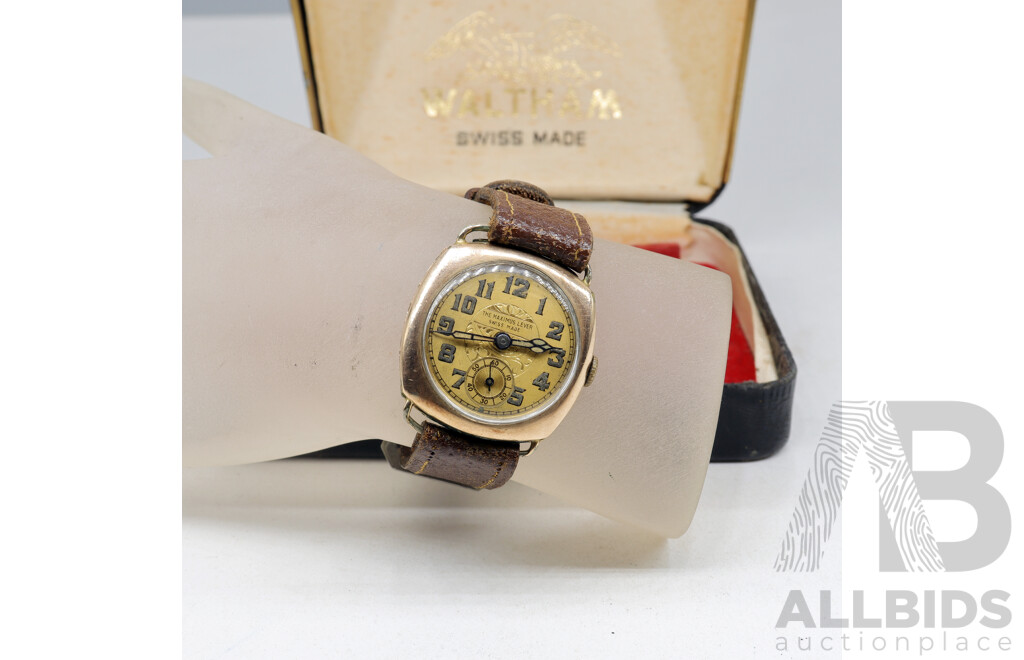 9kt Gold Vintage Maximus Lever Watch