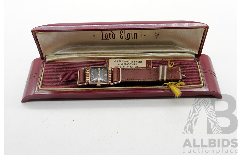 Vintage Lord Elgin 14k Gold Filled Watch with Original Box