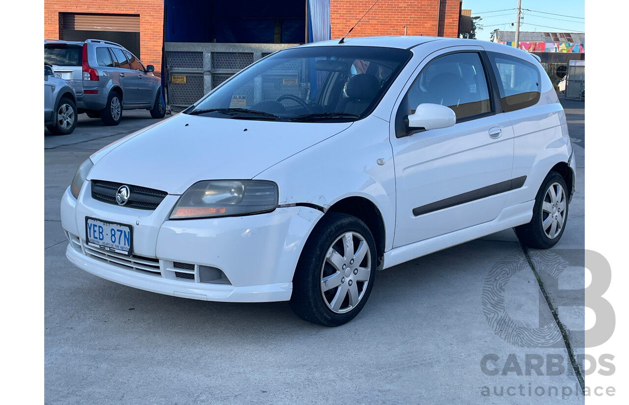 2/2006 Holden Barina  TK 3d Hatchback White 1.6L