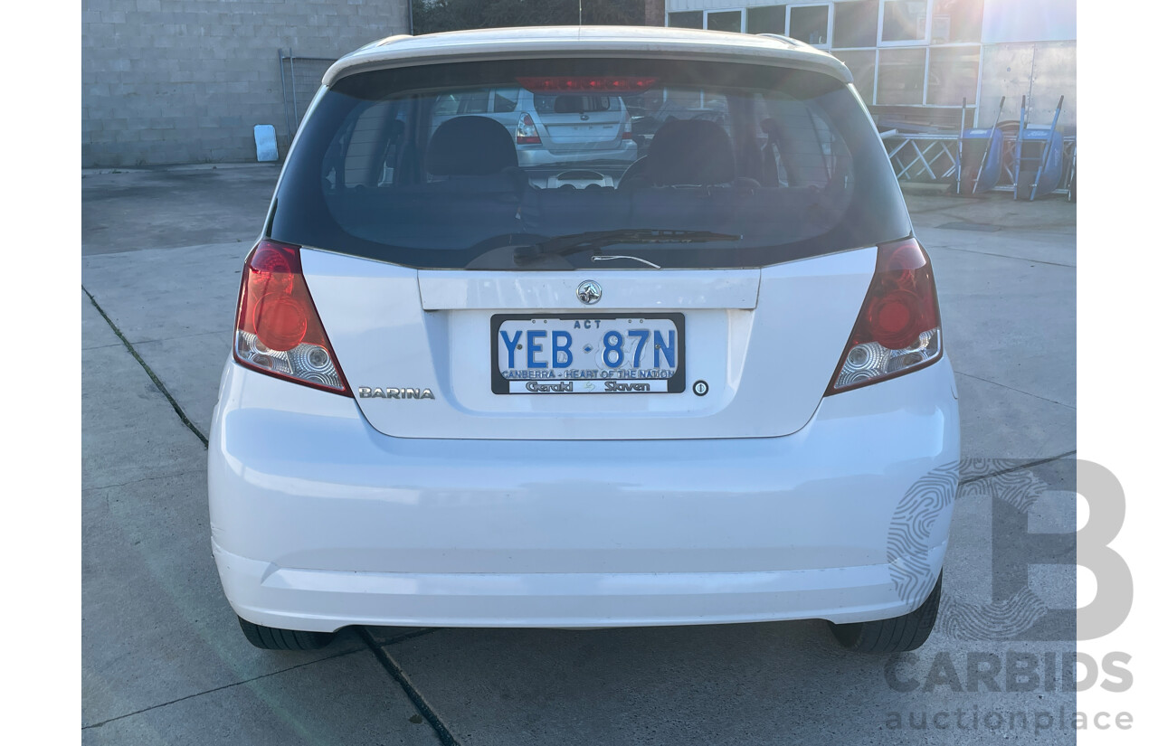 2/2006 Holden Barina  TK 3d Hatchback White 1.6L