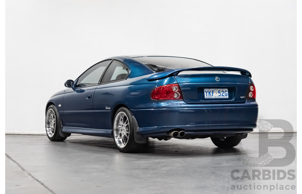 8/2002 Holden Monaro CV6 V2 2d Coupe Blue 3.8L Supercharged