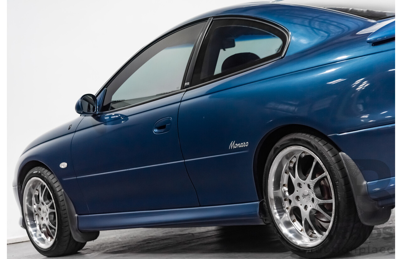 8/2002 Holden Monaro CV6 V2 2d Coupe Blue 3.8L Supercharged