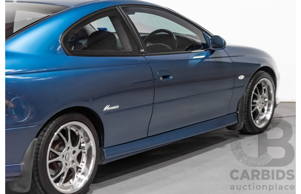 8/2002 Holden Monaro CV6 V2 2d Coupe Blue 3.8L Supercharged