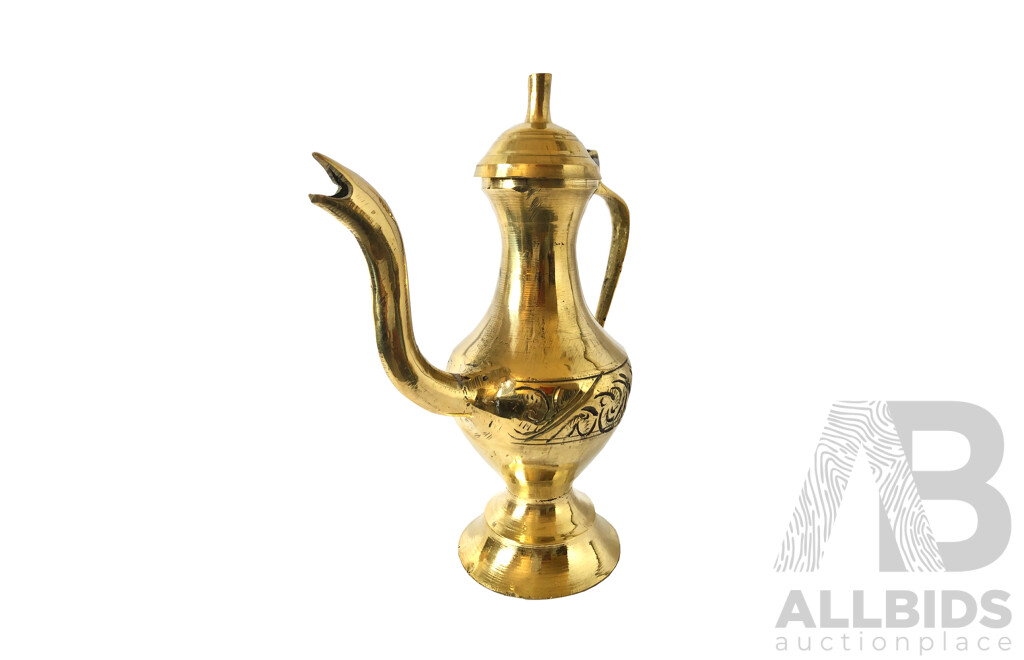 Ceylonese Hand Crafted Brass Jug Ornament