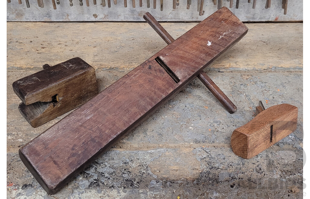 Lot of 3 Vintage Hand Planers - Various Sizes and Styles