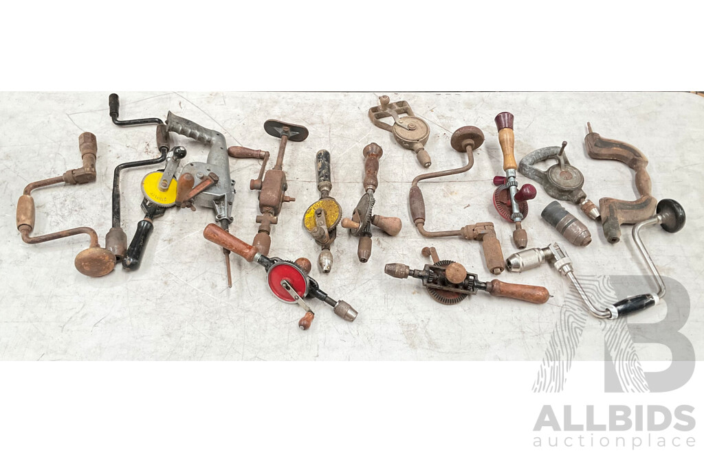 Collection of Vintage Hand Drills Lot 1478821 ALLBIDS