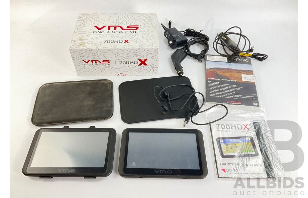 Two VMS 700HDX GPS with Original Boxand Charger