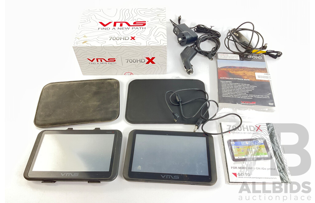 Two VMS 700HDX GPS with Original Boxand Charger