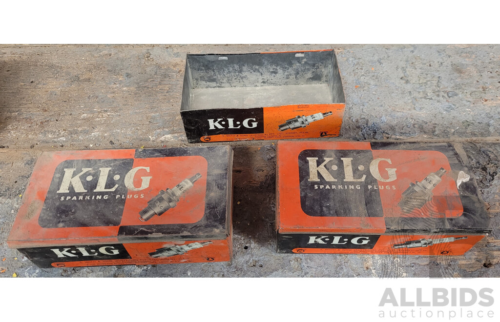 KLG Sparking Plugs TMB 60 Tins - Lot of 3