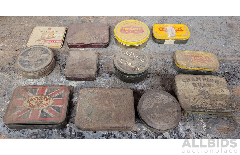 Champion Ruby Cigar Tin, Erinmore Mixture Tobacco Tin and other Tobacco Tins