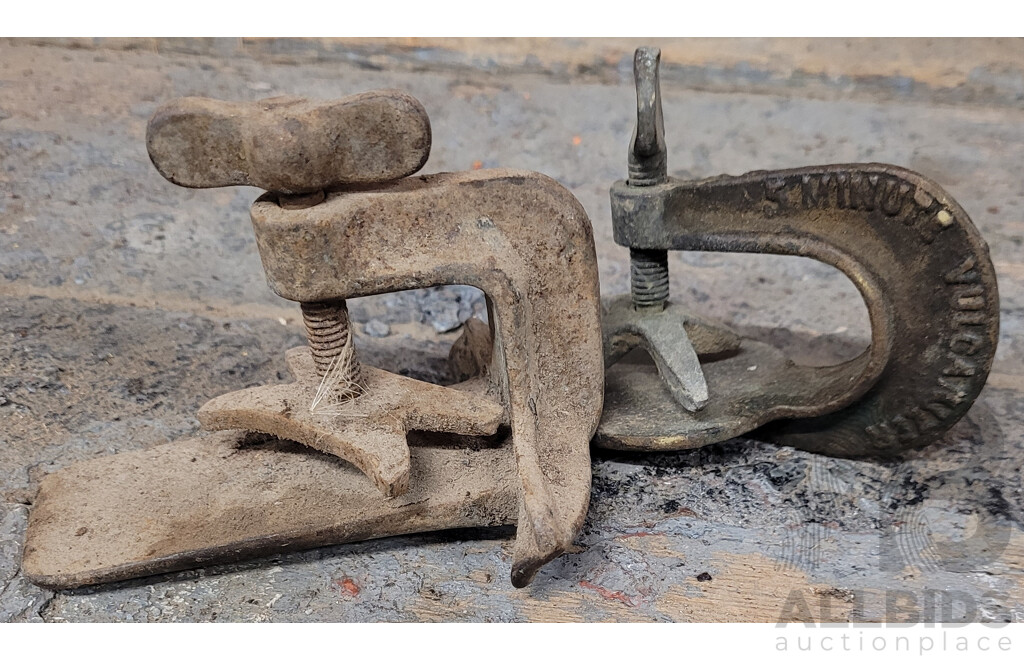 Vintage Tire Tube Repair Clamps Including Vulcure and Shaler