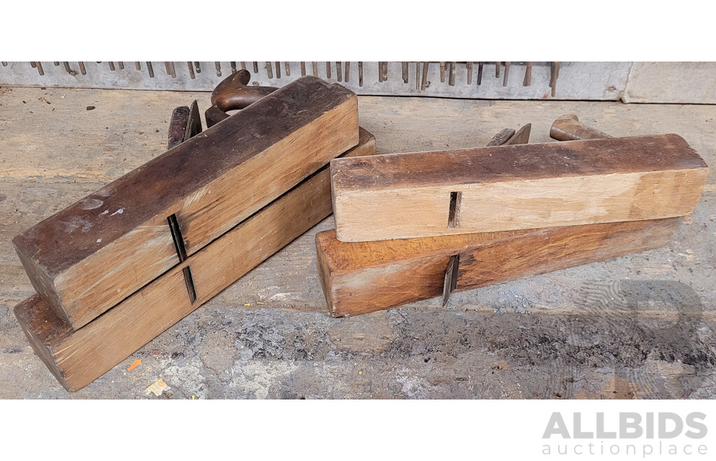 Lot of 4 Large Timber Hand Planers