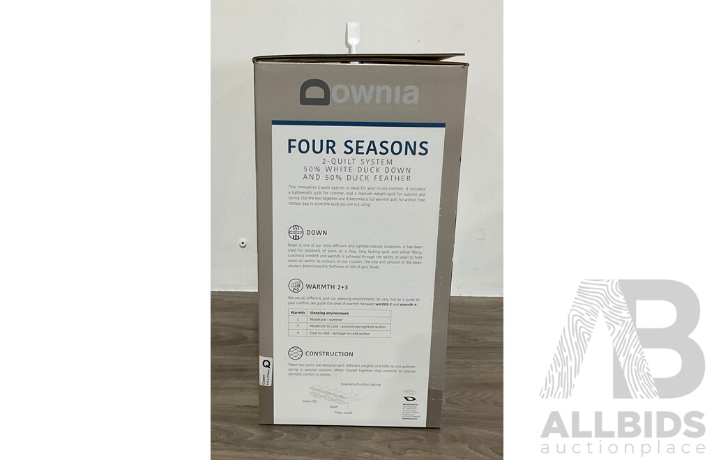 DOWNIA (QTWD5044SQ) Four Seasons 2-Quilt System - ORP $599.00