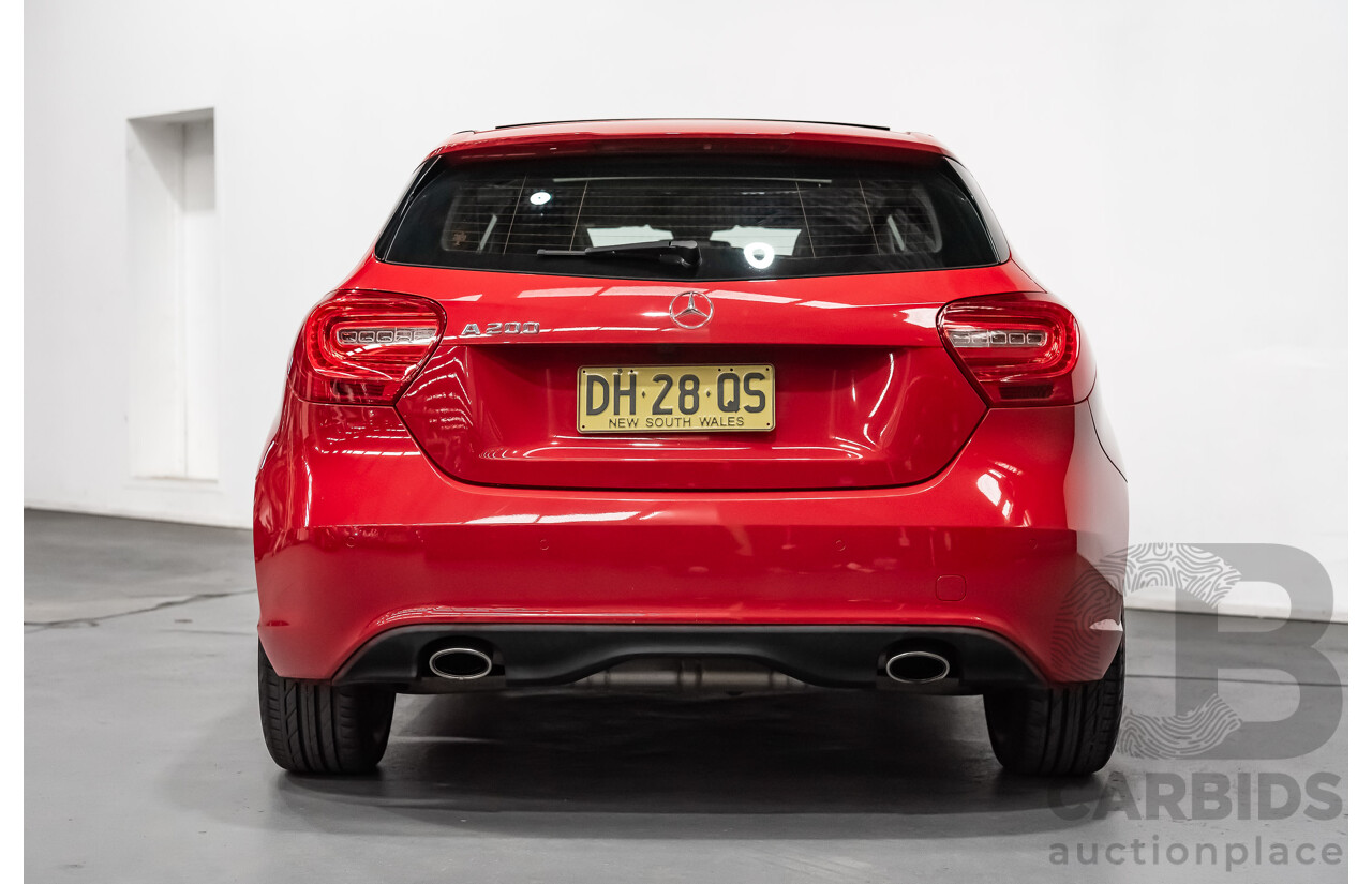 11/2015 Mercedes Benz A200 BE 176 MY15 5d Hatchback Jupiter Red Turbo 1.6L