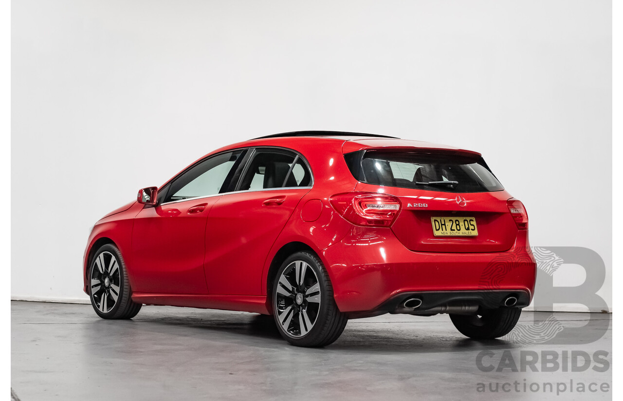 11/2015 Mercedes Benz A200 BE 176 MY15 5d Hatchback Jupiter Red Turbo 1.6L