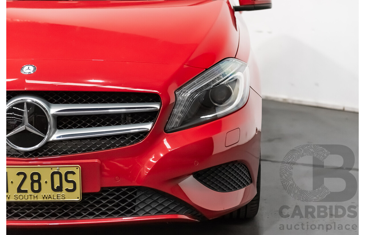 11/2015 Mercedes Benz A200 BE 176 MY15 5d Hatchback Jupiter Red Turbo 1.6L
