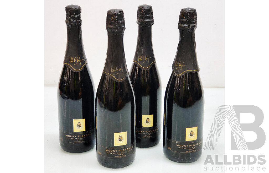 Mount Pleasant Sparkling Pinot Noir 2002 - Lot of 4 750ML Bottles