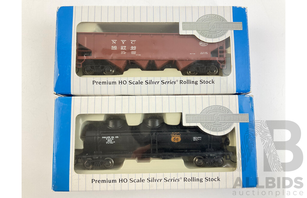 Two Boxed Bachmann Premium HO Scale Silver Series Rolling Stock