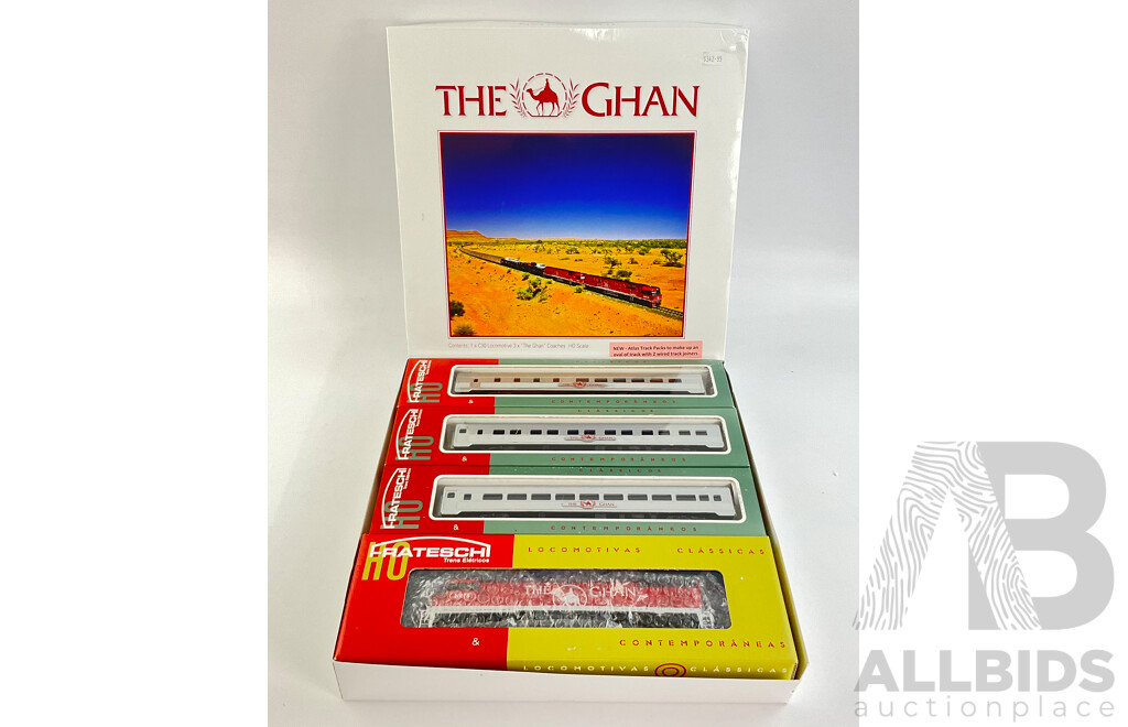 Frateschi HO Scale The Ghan Locomotive and Three Pasanger Carriages