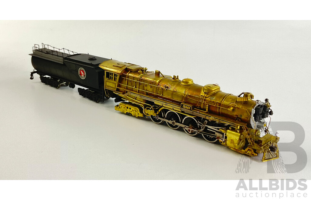 Great Northern Railway Tenshodo Brass Steam Locomotive with Oil Tender, HO Scale