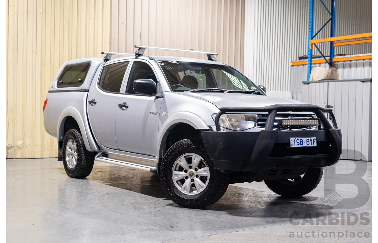 4/2011 Mitsubishi Triton GLX MN MY11 Double Cab Utility Silver Turbo Diesel 2.5L